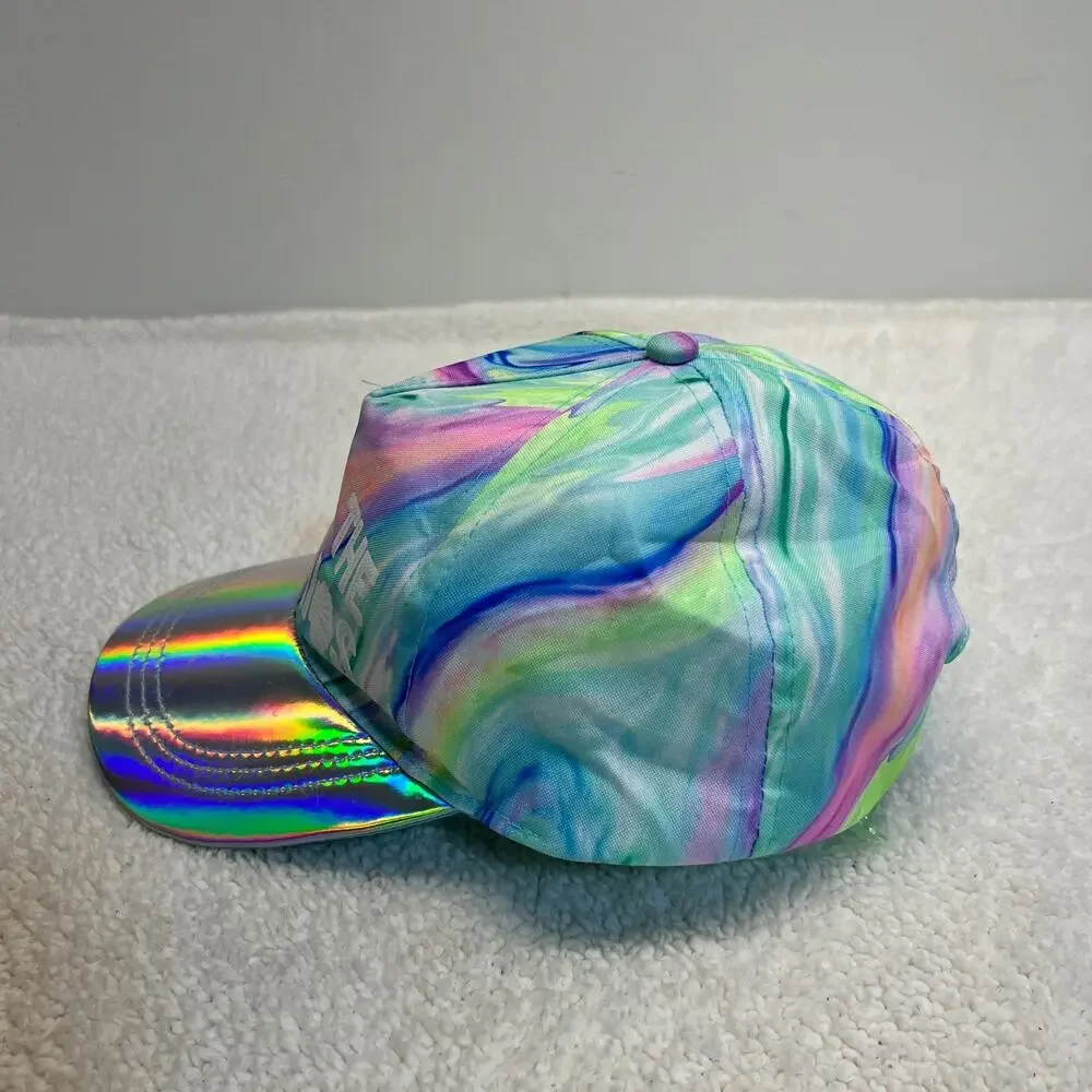 Justice Cap Save All The Mermaids Tie Dye Pastel Iridescent Hat